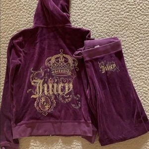 Juicy Couture royal purple/plum sweatsuit set